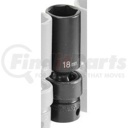 1018UMD by GREY PNEUMATIC - 3/8" Drive x 18mm Deep Universal Impact Socket