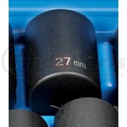 2127M by GREY PNEUMATIC - 1/2" Drive x 27mm Standard Impact Socket- 12 Point