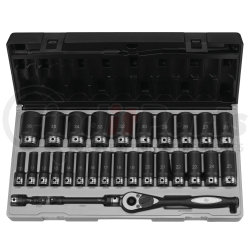 82629MD by GREY PNEUMATIC - 29-Piece 1/2 in. Drive 6-Point Metric Deep Duo Impact Socket Set