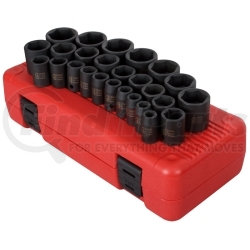 2645 by SUNEX TOOLS - 26 Pc. 1/2” Drive Metric Impact Socket Set