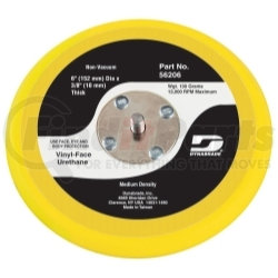 56206 by DYNABRADE - 6" Diameter Non-Vacuum Disc Pad, Vinyl-Face