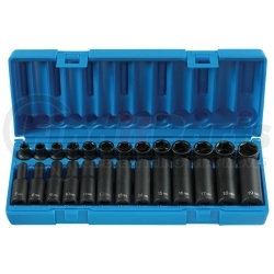 1226M by GREY PNEUMATIC - 26 Pc. 3/8" Drive Standard and Deep Metric Master Socket Set