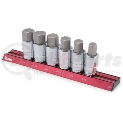 16130 by TITAN - 1/2" Dr. SAE Hex Bit Socket Set, 6 pc