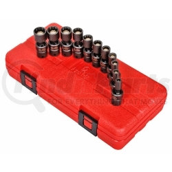 1825 by SUNEX TOOLS - 1/4" Drive 12 Pt. Metric Magnetic Universal Impact Socket Set, 11 Pc.