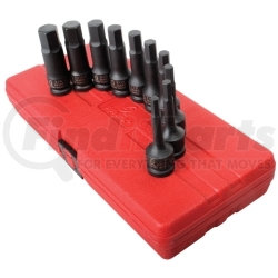 2638 by SUNEX TOOLS - Sunex Tools 2638 10 PC. 1/2" Drive 1/4"-3/4" SAE Impact Hex Drive Set