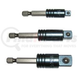 PL100 by VIM TOOLS - 1/4", 3/8" and 1/2" Power-Locking  Square Drive Adapter Set