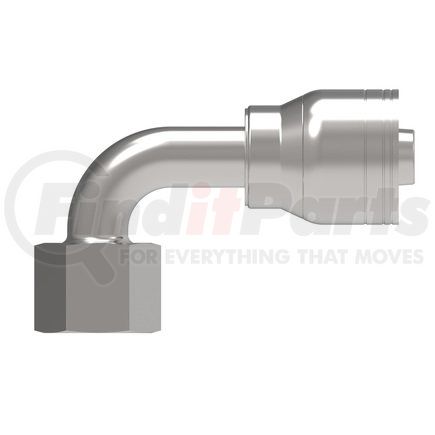 04Z-A24-BG by WEATHERHEAD - Eaton Weatherhead Z Series Crimp Hose Fittings Female ORS Swivel Short Drop 90 Elbow