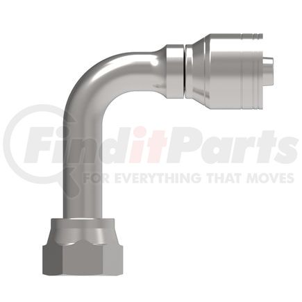 04Z-A66 by WEATHERHEAD - Eaton Weatherhead Z Series Crimp Hose Fittings Female ORS Swivel Long Drop 90 Elbow