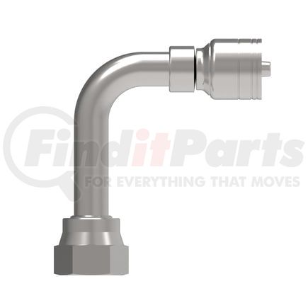 04Z-A68 by WEATHERHEAD - Eaton Weatherhead Z Series Crimp Hose Fittings Female ORS Swivel Long Drop 90 Elbow