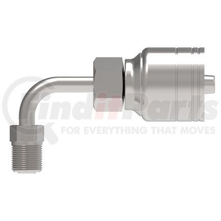 04Z-B63 by WEATHERHEAD - Eaton Weatherhead Z Series Crimp Hose Fittings Inverted Male Swivel 90 Elbow