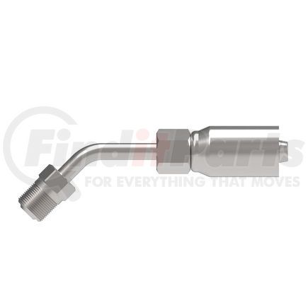 06904E-E44 by WEATHERHEAD - Eaton Weatherhead 069 E Series Crimp Hose Fittings Inverted Male Swivel 45 Tube Elbow