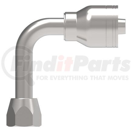 08Z-648-BG by WEATHERHEAD - Eaton Weatherhead Z Series Crimp Hose Fittings JIC 37 Female Swivel 90 Long Drop Elbow