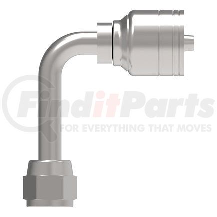 08Z-650-BG by WEATHERHEAD - Eaton Weatherhead Z Series Crimp Hose Fittings JIC 37 F Swivel 90 Long Drop Elbow