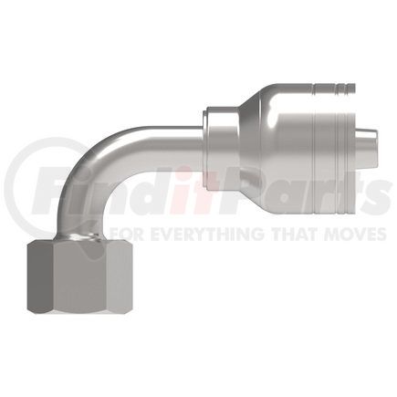 08Z-65D-BG by WEATHERHEAD - Eaton Weatherhead Z Series Crimp Hose Fittings Female Swivel DIN 24 Seat 90 Light