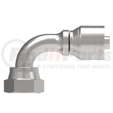 08Z-A30-BG by WEATHERHEAD - Eaton Weatherhead Z Series Crimp Hose Fittings Female ORS Swivel Short Drop 90 Elbow