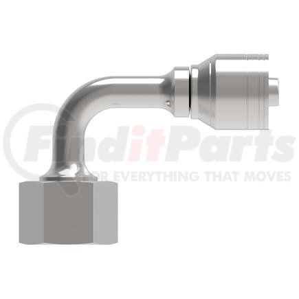 08Z-A32-BG by WEATHERHEAD - Eaton Weatherhead Z Series Crimp Hose Fittings Female ORS Swivel Short Drop 90 Elbow