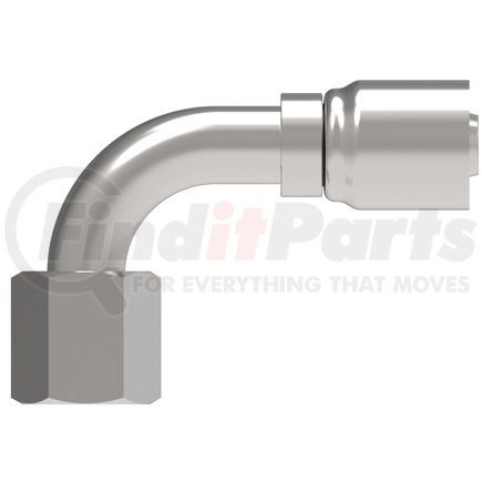 06912E-472 by WEATHERHEAD - Eaton Weatherhead 069 E Series Crimp Hose Fittings SAE 45 Female Swivel 90 Tube Elbow