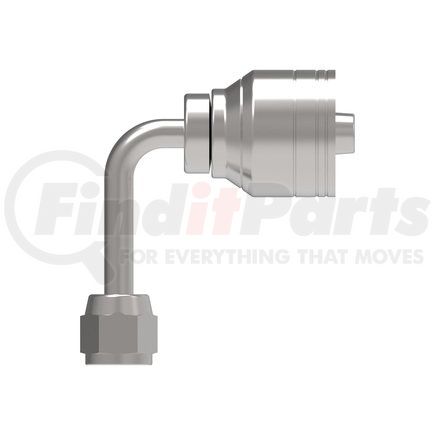 06Z-446-BG by WEATHERHEAD - Eaton Weatherhead Z Series Crimp Hose Fittings SAE 45 Female Swivel 90 Long Drop Elbow