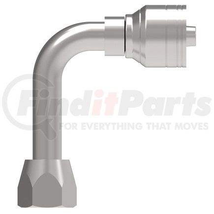 06Z-648-BG by WEATHERHEAD - Eaton Weatherhead Z Series Crimp Hose Fittings JIC 37 Female Swivel 90 Long Drop Elbow