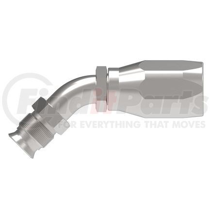 21306N-E45 by WEATHERHEAD - Eaton Weatherhead 213 N series Field Attachable Hose Fittings Inverted Male Swivel 45 Elbow