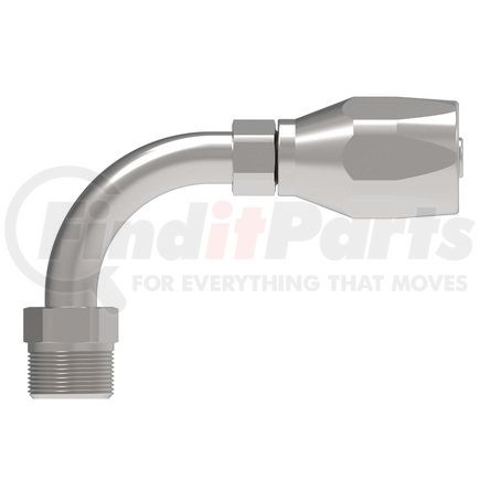 24706N-E04 by WEATHERHEAD - Eaton Weatherhead 247 N series Field Attachable Hose Fittings Inverted Male Swivel 90 Elbow