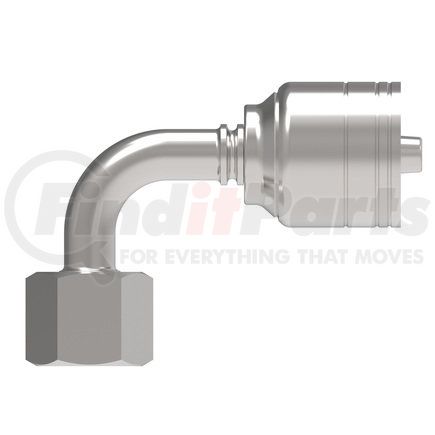Weatherhead 20Z-85D Hydraulic Hose Eaton Weatherhead Z Series Crimp Hose Fittings Female Swivel DIN 24 Seat 90 Light