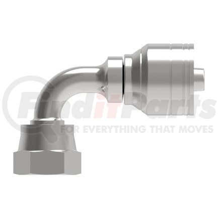 20Z-A40 by WEATHERHEAD - Eaton Weatherhead Z Series Crimp Hose Fittings Female ORS Swivel Short Drop 90 Elbow