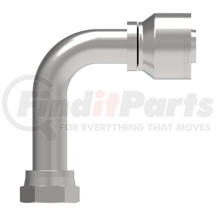 20Z-A80 by WEATHERHEAD - Eaton Weatherhead Z Series Crimp Hose Fittings Female ORS Swivel Long Drop 90 Elbow