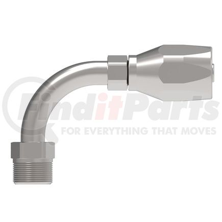 24704N-E04 by WEATHERHEAD - Eaton Weatherhead 247 N series Field Attachable Hose Fittings Inverted Male Swivel 90 Elbow