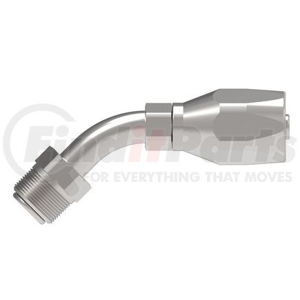 24705N-E45 by WEATHERHEAD - Eaton Weatherhead 247 N series Field Attachable Hose Fittings Inverted Male Swivel 45 Elbow