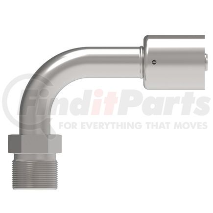 75706E-W66 by WEATHERHEAD - Eaton Weatherhead 757 E Series Crimp Hose Fittings Bumped Tube O-Ring Male Rigid 90 Tube Elbow