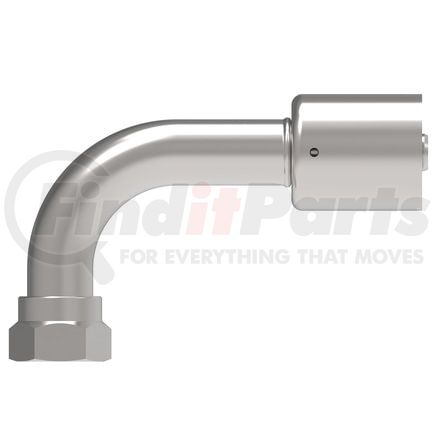 75706E-Z89 by WEATHERHEAD - Eaton Weatherhead 757 E Series Crimp Hose Fittings Bumped Tube O-Ring Female Swivel 90 Tube Elbow