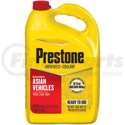 AF6200 by PRESTONE PRODUCTS - Prestone   Asian Vehicles (Red) - Antifreeze+Coolant (1 Gal - Ready to Use)