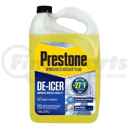 AS250 by PRESTONE PRODUCTS - De-Icer / Winter Washer Fluid- 1 gal; -27° Protection, Melts Ice Fast