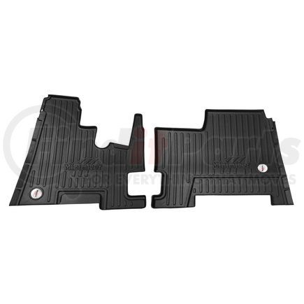 105193 by MINIMIZER - Floor Mats - Black, 2 Piece, Front Row, For Kenworth