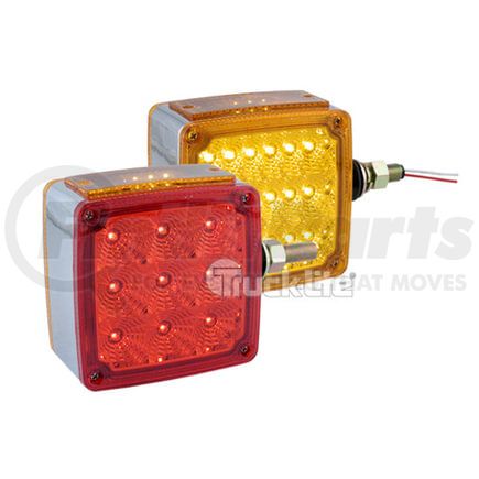 2753-3 by TRUCK-LITE - LED Double Face Pedestal Lamp, roadside, red/yellow, bulk