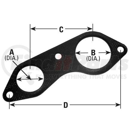 9285 by ANSA - Exhaust Pipe Flange Gasket - 3 Bolt Specialty Exhaust Gasket; 2-1/16; 2-3/4" ID