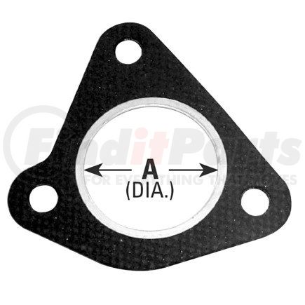 8712 by ANSA - Exhaust Pipe Flange Gasket - 3 Bolt Specialty Exhaust Gasket; 2-3/32" ID