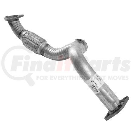 38759 by ANSA - Direct-fit precision engineered design features necessary brackets, flanges, shielding, flex and resonators for OE fit and appearance; Made from 100% aluminized heavy 14 and 16-gauge steel piping; Re-aluminized weld seams prevent corrosion