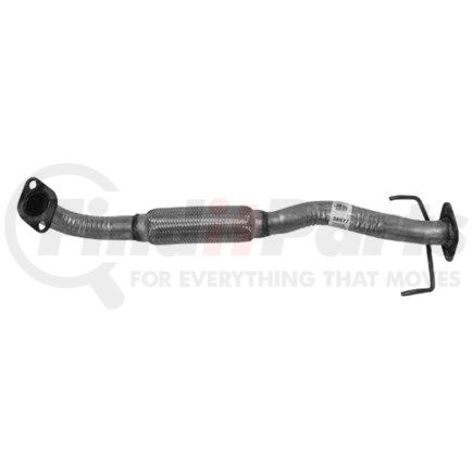 38977 by ANSA - Direct-fit precision engineered design features necessary brackets, flanges, shielding, flex and resonators for OE fit and appearance; Made from 100% aluminized heavy 14 and 16-gauge steel piping; Re-aluminized weld seams prevent corrosion