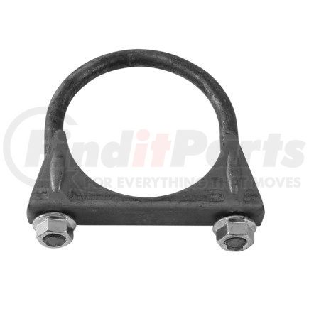 339875 by ANSA - 2.5" Style Heavy Duty 3/8" U-Bolt Exhaust Clamp with Flange Nuts - Mild Steel