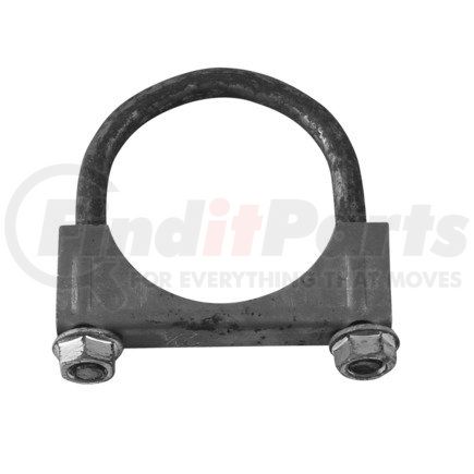 339876 by ANSA - 2.25" Style Heavy Duty 3/8" U-Bolt Exhaust Clamp with Flange Nuts - Mild Steel