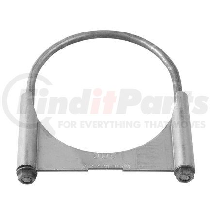 T500 by ANSA - 5" Heavy Duty Guillotine U-Bolt Exhaust Clamp with Flange Nuts - Mild Steel