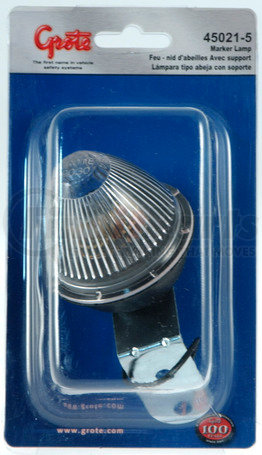 45021-5 by GROTE - Beehive Light With Fixed Angle Mounting Bracket, Clear, Retail Pack