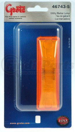 46743-5 by GROTE - Rectangular Clearance / Marker Light - Yellow, Multi Pack