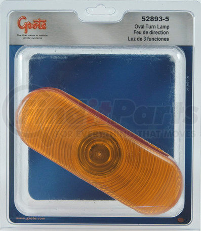 52893-5 by GROTE - Torsion Mount III Oval Stop / Tail / Turn Light - Front Park, Female Pin, Yellow Turn, Multi Pack