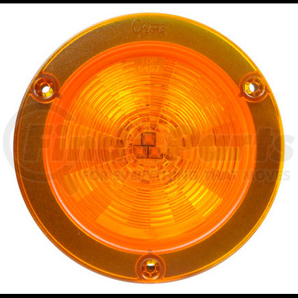 54633 by GROTE - SuperNova 4" NexGen LED S/T/T, Yellow, Intergrated Flange w/ Gasket, Male Pin