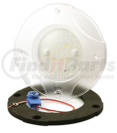 61E31 by GROTE - LED WhiteLight™ 4" Dome Lamp, Euro Flange - Clear