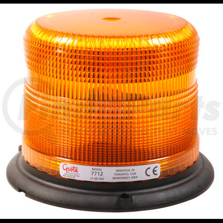 Grote 77123 Beacon Light Medium Profile Class II Plastic Base Strobe, Yellow