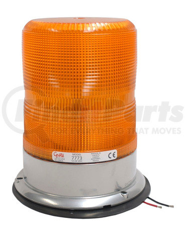 Grote 77733 Beacon Light High Profile High-Intensity Smart Strobe, Class II, Yellow